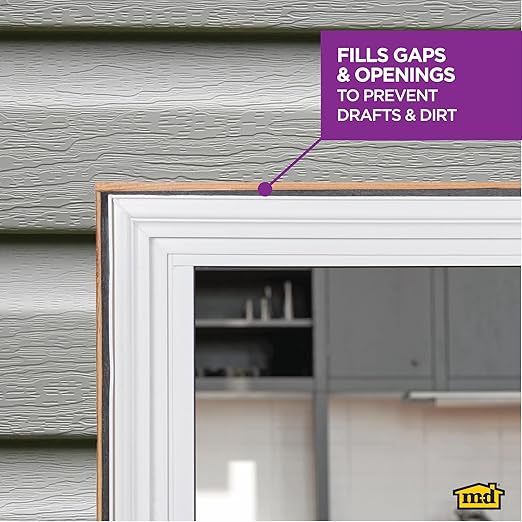 M-D Building Products - Versatile Gray Foam Backer Rod - Essential Caulk Saver for Sealing Concrete Gaps, Expansion Joints, and Crack Filling, 10 Feet, Black (19100)