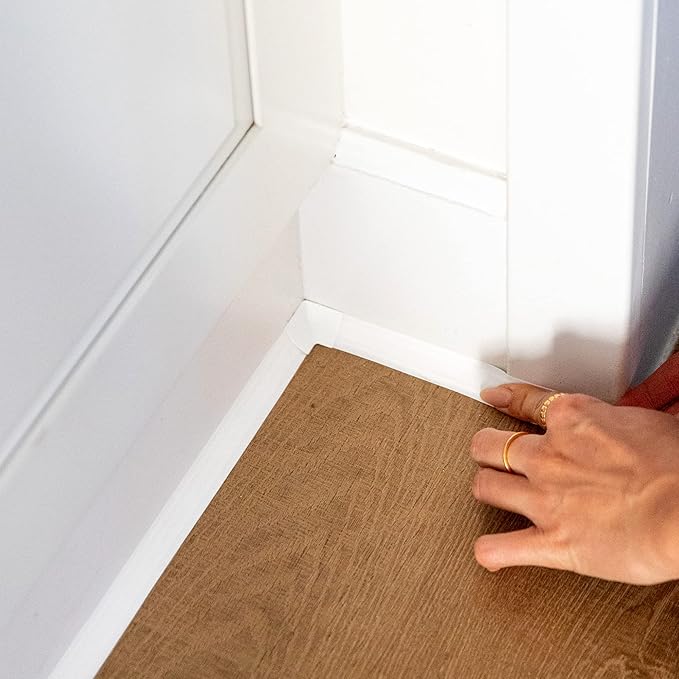InstaTrim Inside Corners - 10 White 3/4" Wide Caulk Strip Inside Corner Pieces - Trim for Inside Corners - Paintable