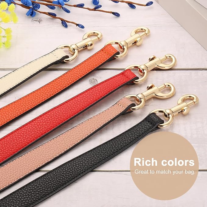 uxcell 19.29 Inch PU Leather Short Bag Strap with Clasp, Purse Handles Handbags Replacement Straps for Clutch Bag Underarm Bags, Dark Green, Gold Buckle