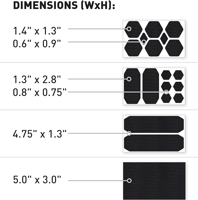 GEAR AID Tenacious Tape Repair Patches – Peel-and-Stick Nylon Gear Patches for Jackets, Tents, Sleeping Bags, Backpacks, and Outdoor Gear – Fix Rips, Tears, and Holes, 19 Various Sizes, Coyote