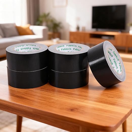 Pack Heavy Duty Duct Tape, 9 Mil Thickness, 2 Inch x 30 Yards, Waterproof Strong Adhesive Duct Tape,Flexible,No Residue, Tear by Hand, Multi-Use for Repairs, DIY, Industrial & Home Use (Black)