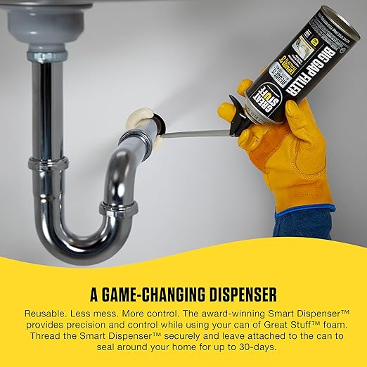 Great Stuff 99108860 Smart Dispenser Big Gap Filler, Cream