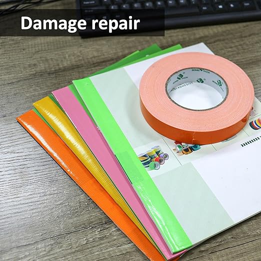 BOMEI PACK Orange Duct Tape 1inch, Heavy Duty Strong Waterproof Industrial Color Duct Tape 9.0mil x 60yds for Packing and Repairing