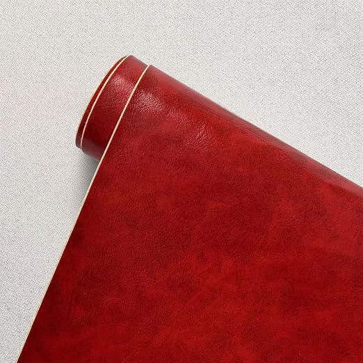 Large Leather Repair Patch for Couches 50 x 138 cm Leather Repair Tape Self,Repair Patch Self Adhesive Waterproof for Couches, Furniture, Kitchen Cabinets, Car Seats Red 3