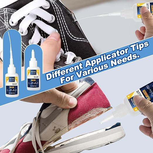 Meuvcol Shoe Glue,100g Super Glue for Shoe Heavy Duty, Clear Shoe Glue Sole Repair Kit, Waterproof Sneaker Glue for Rubber Soles, Boot, Leather, Heels, Tennis, Strong Boot Fix Glue, Insole Adhesive