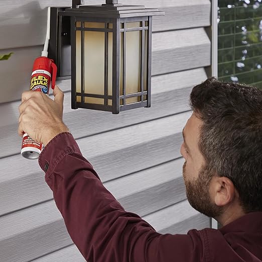 Flex Caulk, Waterproof & Weatherproof Hybrid Polymer Sealant, Strong, Paintable, Indoor, Outdoor, Bath, Shower, Sink, Window, Baseboards, Door, RV, Roof, Wood, Auto & Marine, White, 9 oz, 2-Pack
