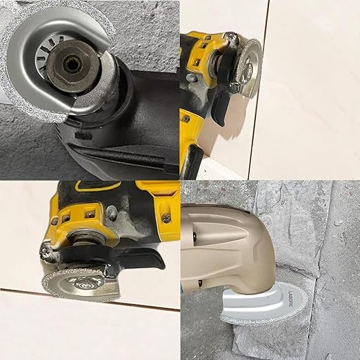 6Pcs Diamond Oscillating Blades, Universal Grout Oscillating Multi Tool Blades for Grout Removal, Cleaning Mortar, Soft Tile Cut