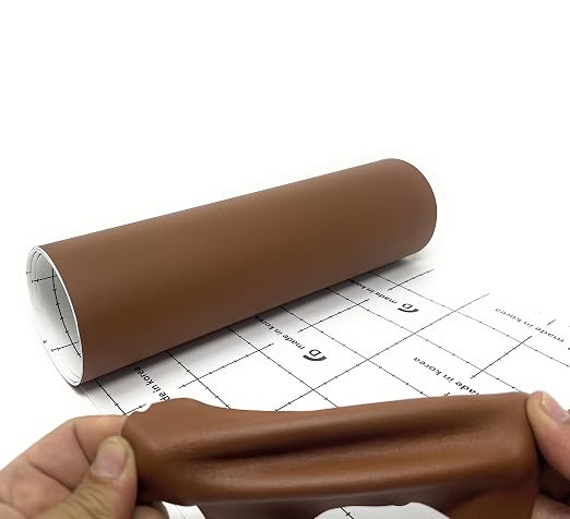 Leather Repair Tape – 12 X 48 inches Self Adhesive Waterproof Flexible Repair Patch Kit for Sofa Seating Couch Car Seat Drivers Seat Furniture Chair Leather Goods Light Brown