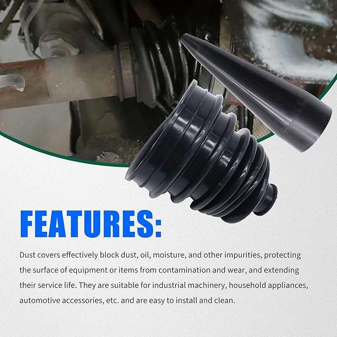 2PCS CV Boot Repair Kit with Expander Tool and Clamps, Silicone CV Axle Boot Repair Kit for 2.41" 2.81" 3.43" Calibers, Tie Rod Boots for Joint Dustproof and Waterproof