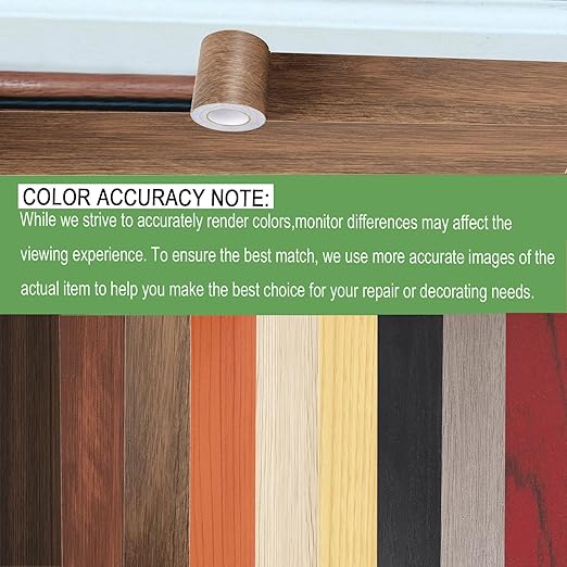 Wood Grain Repair Tape, 2.4inch X 32ft Self Adhesive Wood Colored Tape for Tables, Chairs, Baseboards, Doors, Windows, Floors, Handicraft DIY.