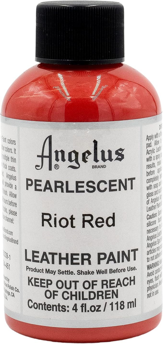Angelus 4 oz Leather Paint, Riot Red