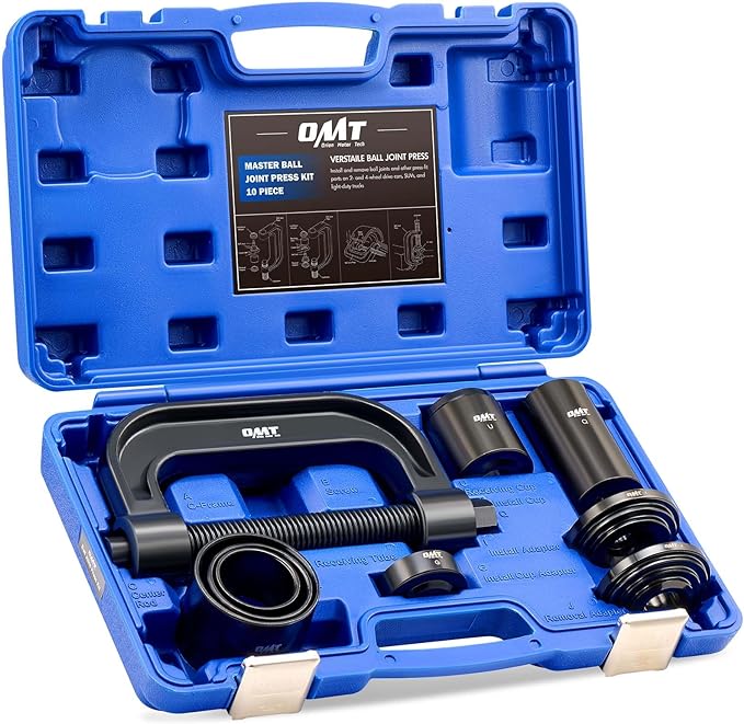 Orion Motor Tech Ball Joint Press Kit, Heavy Duty Ball Joint Removal Tool with 4wd Adapters, Ball Joint Tool for Most 2WD and 4WD Cars and Light Trucks