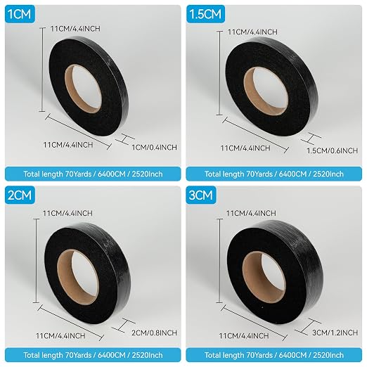 Cottnation Iron On Hem Tape, Fabric Fusing Hemming Tape: 0.4 Inch x 70 Yards Medium Weight Adhesive Web, No Sewing Needed, Ideal for Bonding and Crafting