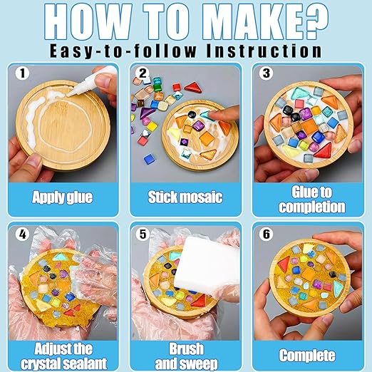Mosaic Crystal Grout, Mosaics Tile Tools, Mosaic Tile Accessories – Essential for Handmade Grouting and Perfect for DIY Craft Projects (Gold, 4.5oz)