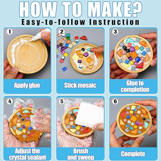 Mosaic Crystal Grout, Mosaics Tile Tools, Mosaic Tile Accessories – Essential for Handmade Grouting and Perfect for DIY Craft Projects (Orange, 8.8oz)