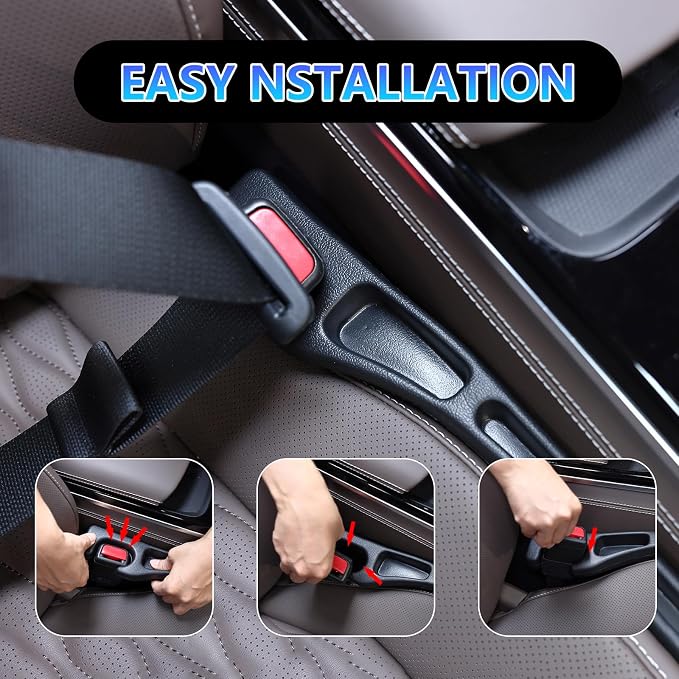 【Compatible with Honda Civic】Seat Gap Filler,No Drop Seat Guard Compatible with Honda Civic,Car Seat Side Gap Filler Organizer,Drop Seat Guards for Cars(2Pcs),Emergency Keychain Car Escape Tool(2Pcs)