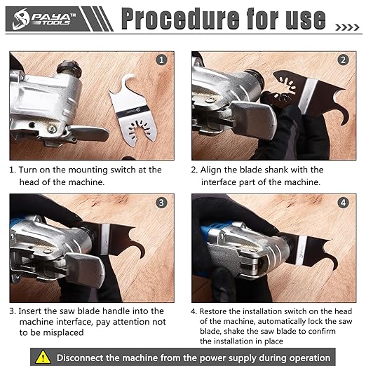 Multitool Saw Blades, Oscillating Multi Tool Hook Knife Blade for Cutting Roofing Shingles, PVC Carpet,Cardboard and Other Soft Materials (3-Pack)