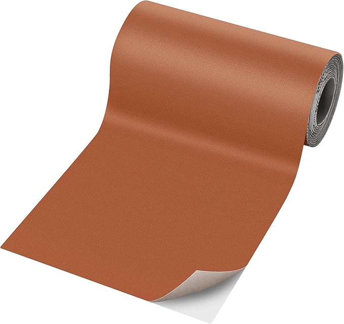 YAFLC Self Adhesive Leather Repair Tape Kit, 4"x 63" Leather Repair Patch for Furniture, Leather Repair Patch for Car seat, Sofas, Couch, Boat Seat Light Brown