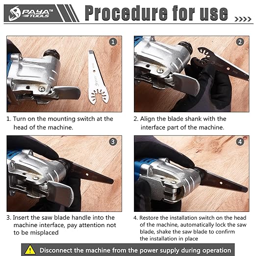 3" Tapered Oscillating Caulking Cutter, Multitool Scraper Blades for Caulk Adhesive Sealant Removal (10-Pack)
