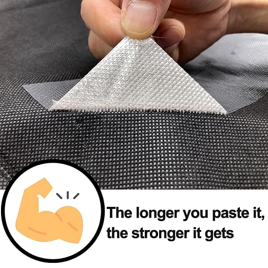 Awning Repair Tape Waterproof, Heavy Duty Outdoor Repair Tape for Tarp, Canvas, Tent, Boat Covers, Canopy, Sail Tape, Tent Repair Kit, UVproof and Heat-Resistant, Black