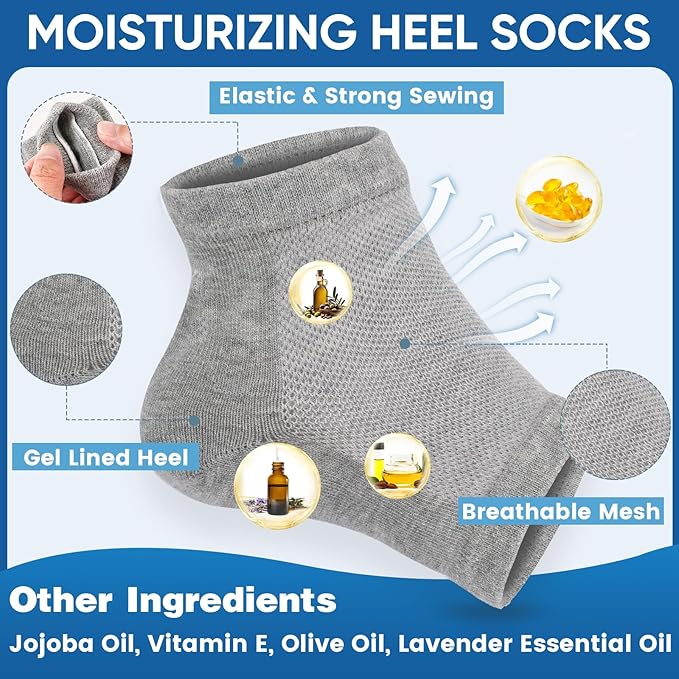 Nano Glass Foot File, Foot Callus Remover & Scrubber for Smooth Feet, Professional Pedicure Tool (Heel Socks & Cracked Heel Stick Included)