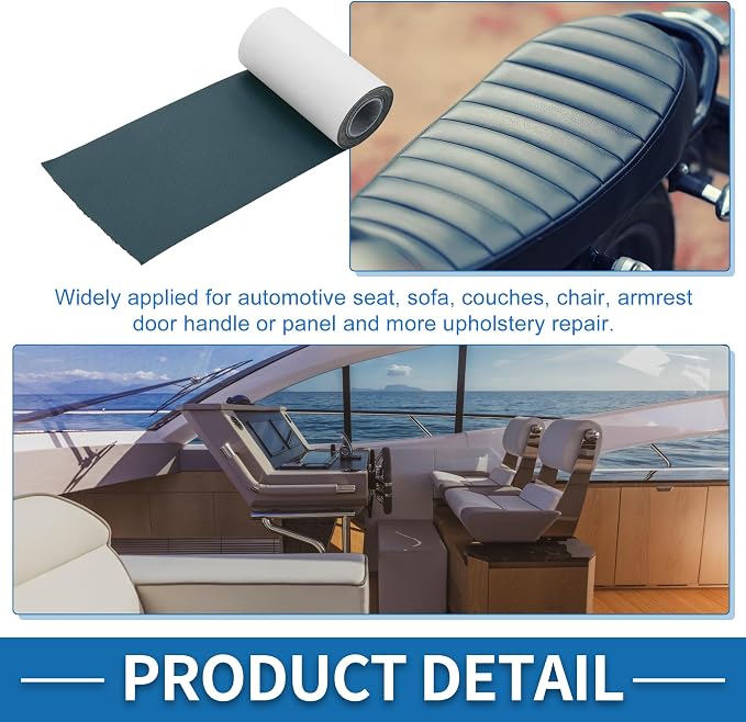 Self Adhesive Leather Repair Patch Strong Stickiness 3.1"x60" Leather Repair Tape PU Leather Deep Blue 1 Pcs