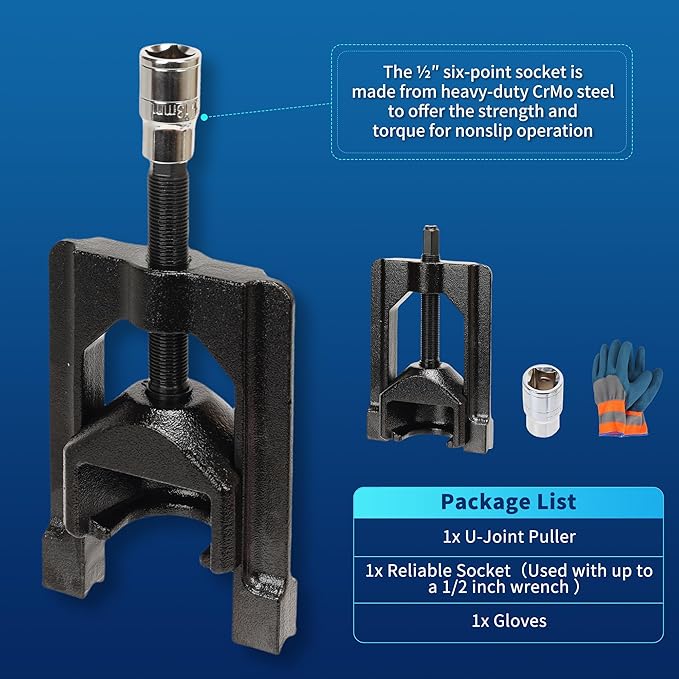 U Joint Pullers Automotive, Universal Joint Extractor 10105 Extractor U-Joint Removal Press Tool for Automotive Trucks, Cars, Class 1-3