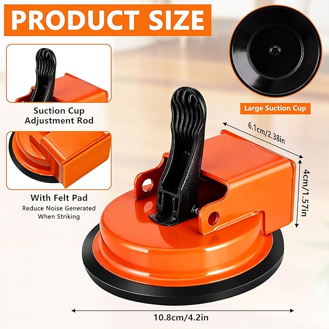 Floor Gap Fixer Tool, 2026 New Heavy Duty Floor Gap Fixer Tool with Enhanced Vacuum Suction Cup, Professional Flooring Gap Repair Tool for Laminate, Vinyl, Wood, Hardwood & Tile Flooring