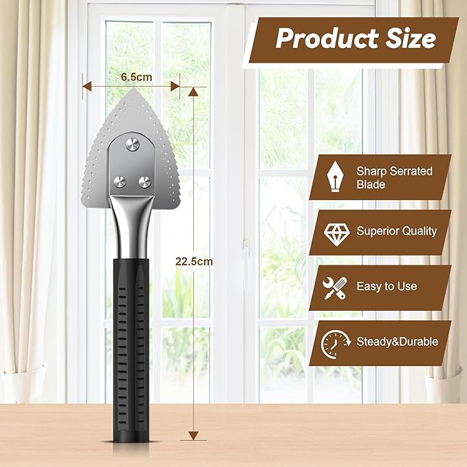 Feekoon Professional Metal Window Opener, Stainless Steel Window Zipper Deglazing Tool, Scraper Tool for Cutting Through Dried Paint and Hardened Caulk