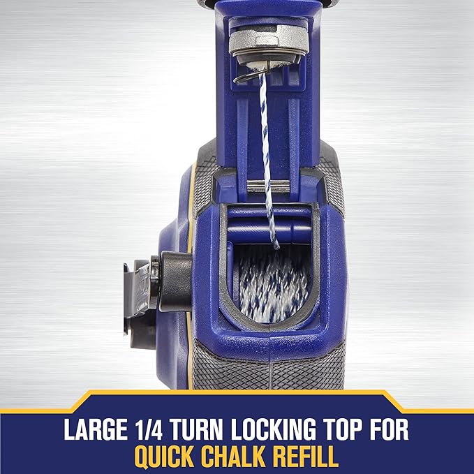 IRWIN Tools STRAIT-LINE Chalk Line, Speedline Pro Reel, Blue, 100 ft. (IWHT48443BC)