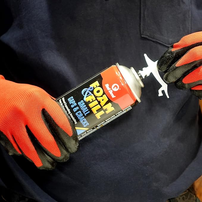 Red Devil 091312 Foam & Fill Small Gaps & Cracks Expanding Polyurethane Sealant, 12 oz, Off-White, Case of 12