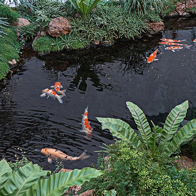 Adroiteet 16 x 16 FT Pond Liner, 20 Mil Fish Pond HDPE Liner, Pond Liners for Outdoor Ponds, Koi Ponds, Garden Fountain, Waterfall