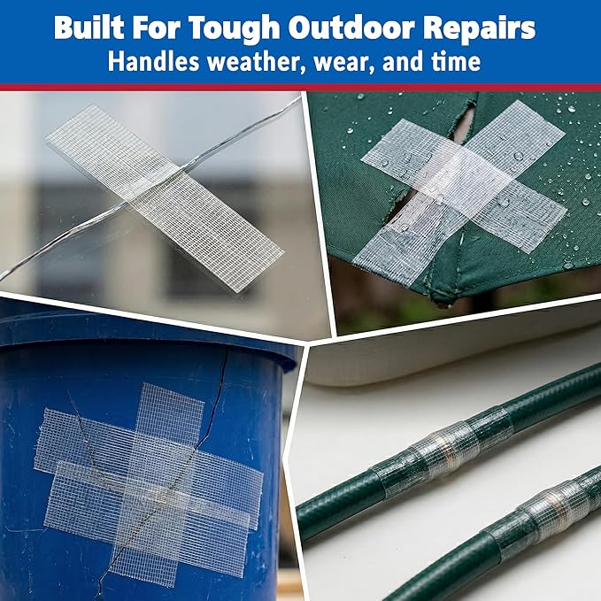 Gaffer Power Clear Repair Tape 3” x 20 Yards – Transparent Waterproof Duct Tape for Large Repairs, Sealing & Patching – Heavy Duty, Weather Resistant