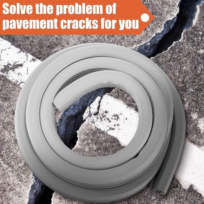 Kingdder Concrete Expansion Joint Filler Driveway Crack Filler Flexible EPDM Rubber Strip for Concrete Crack Repair Replacement Weather Aging Resistance Expansion Joint(1/2'' Wide,40 ft Long)