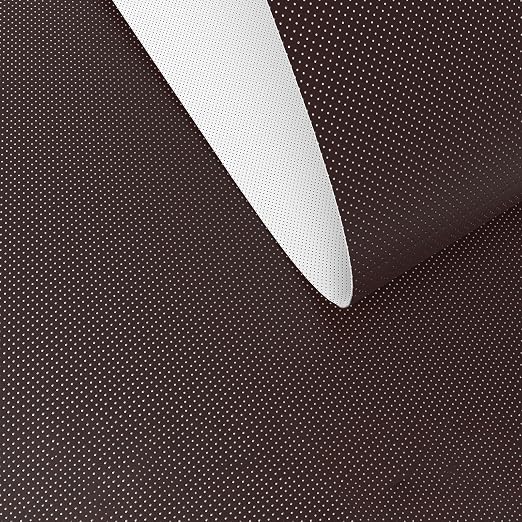 JuCheng Breathable Perforated Self-Adhesive Leather Repair Patch for Furniture, Couches, Car Seats, Office Chairs Faux Leather & Vinyl Repair Kit (Dark Brown, 8x79inch)
