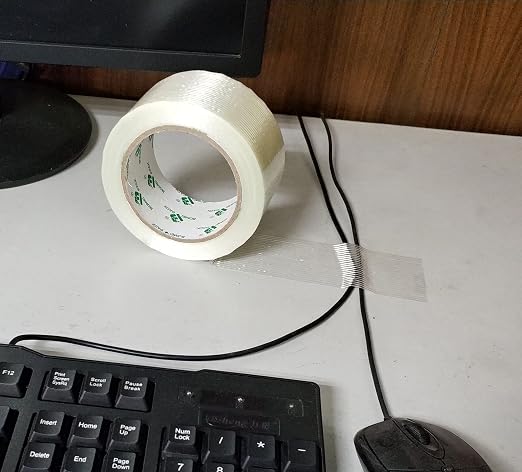 BOMEI PACK Fiber Reinforced Packing Tape, 30Rolls Mono Filament Tape 2 inch x 35yds x 5.5Mil, for Packing and Strapping