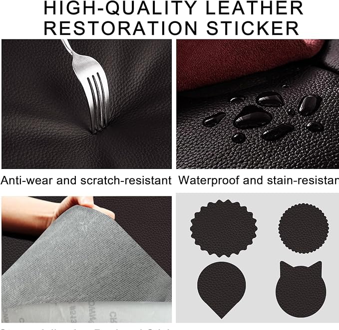 Leather Repair Patch Tape,16x63 inch Self Adhesive Leather Patches for Furniture,Vinyl Leather Repair Kit for Couches,Car Seats,Sofas,Office Chairs,Coffee
