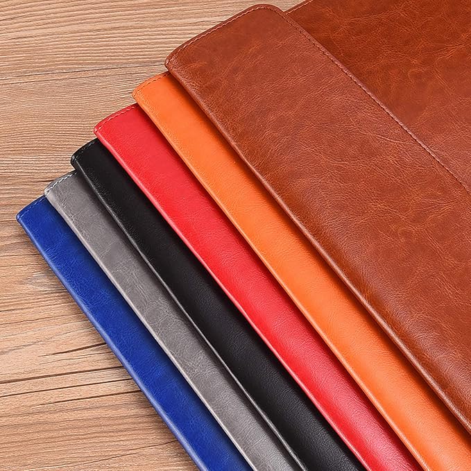 PU Leather A4 File Folder Document Holder Envelope Folder Case with Snap Closure for Receipt Contract Gray