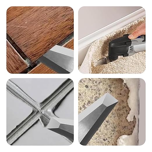 5pcs Tapered Sealant Cutting Blade, Oscillating Tool Caulk Removal Blade to Remove Paint Caulk Adhesive Sealant
