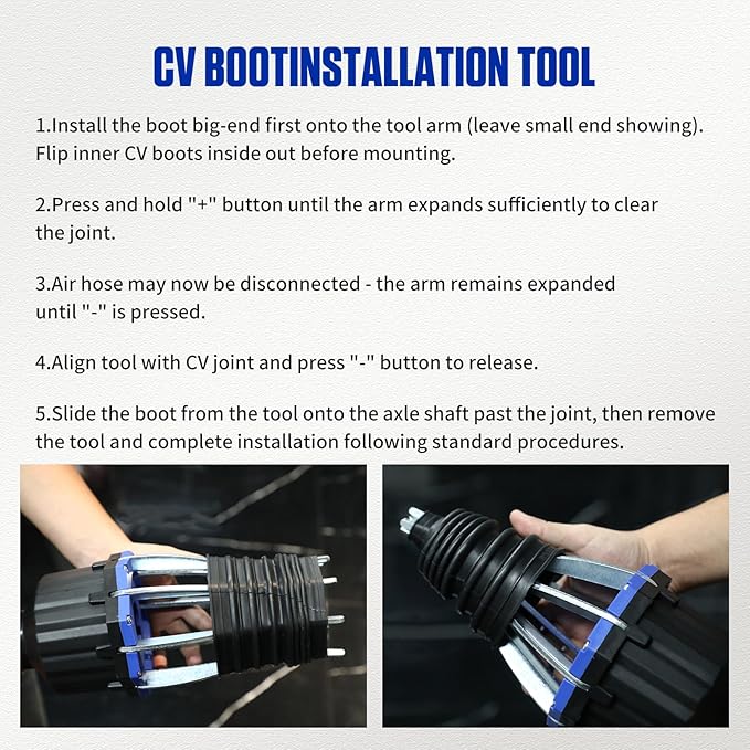 CV Joint Boot Removal Tool, CV Joint Clip Tool 72-130Psi Universal Drive Shaft Expander Pneumatic Joint Boot Expander Air Powered Installation Tool for Cars and Light Commercial
