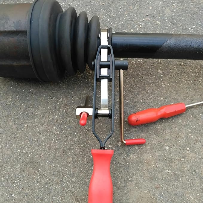 CV Joint Banding Boot Axle Clamp Pliers with 10 PCS Stainless Steel CV Joint Boot Band Clamps Automotive Boots Clamp Pliers Axle Boots Clamps for Most Cars