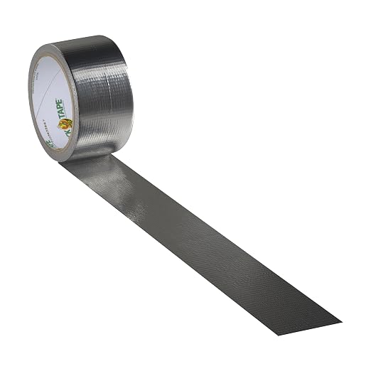 Duck Brand 280621 Metallic Color Duct Tape, Chrome, 1.88 Inches x 10 Yards, Single Roll, 1.88" x 10 yd