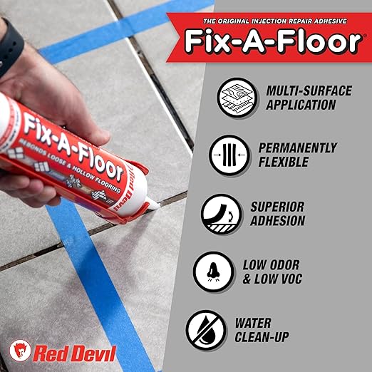 The Original Fix-A-Floor Loose Tile Repair Adhesive PRO Pack! Includes a Micro Syringe Injector and Two Drill Bits -Tile, Porcelain, Ceramic, Marble, Stone, Wood Floor. Pack of 2
