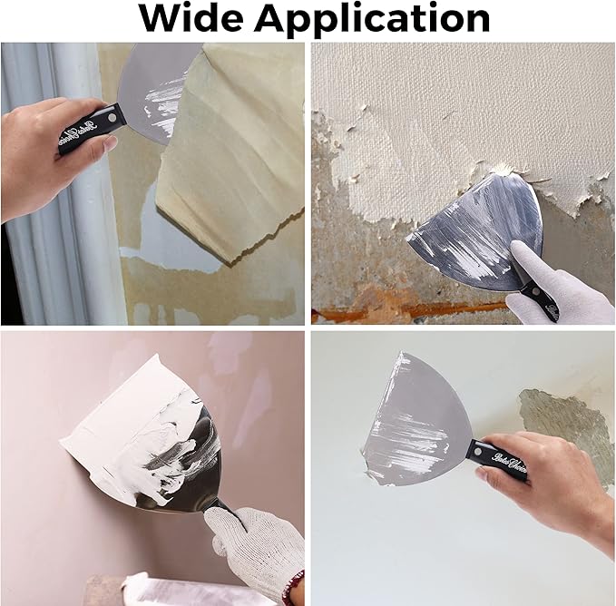 Bates 6 Inch Flexible Drywall Spackle Knife - Paint & Metal Scraper, Wall & Putty Scraper