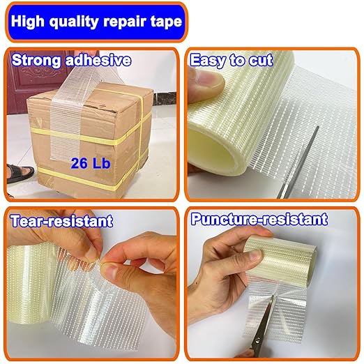 39FT RV Awning Repair Tape,Waterproof Canvas Repair Patch Kit, Tent Repair Tape for Tarp,Outdoor Repai Sail Tape, for Boat Covers, Canopy, Tears