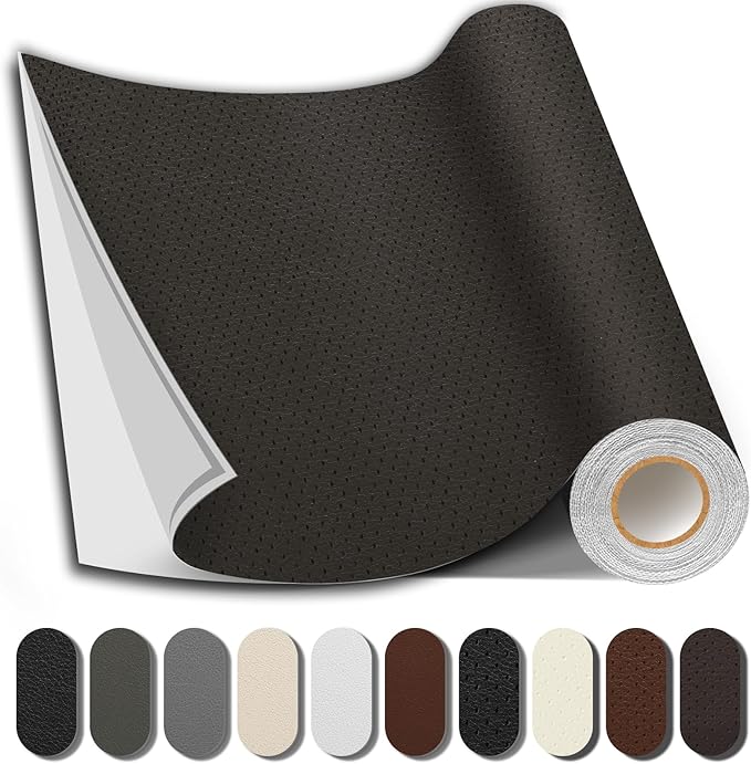 Leather Repair Patch, 35X79 inch Strong Sticky Repair Patch Self Adhesive Waterproof, DIY Large Vinyl Patches for Couches, Furniture, Sofa, Car, Chair (Coffee, 35X79 inch)