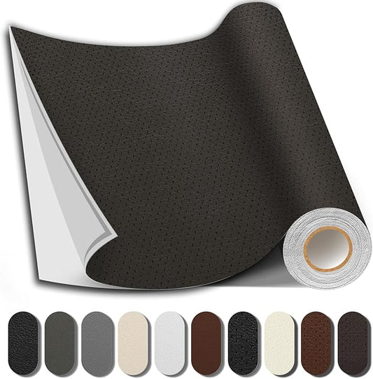 Leather Repair Patch, 35X79 inch Strong Sticky Repair Patch Self Adhesive Waterproof, DIY Large Vinyl Patches for Couches, Furniture, Sofa, Car, Chair (Coffee, 35X79 inch)