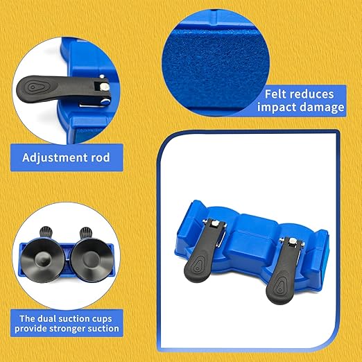 Floor Gap Fixer Tool, Double-Head Vacuum Suction Cup Repair Tool, Durable Hammer and 5pcs Sticky Pads, for Laminate, Vinyl, Wood & Tile Flooring