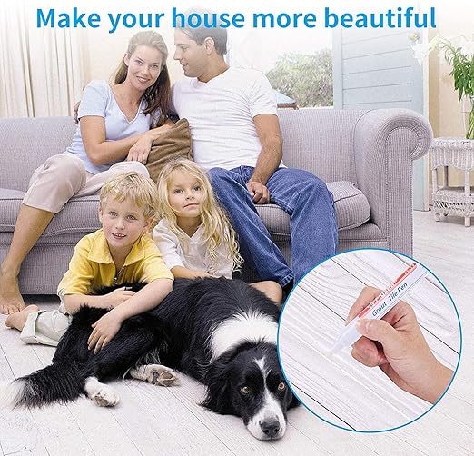 10 Pieces Tile Pen Wall Grout Color Pen Tile Repair Pen Wall Gap Grout Restore Marker For Tiles Floor Kitchen Bathroom(Gold)