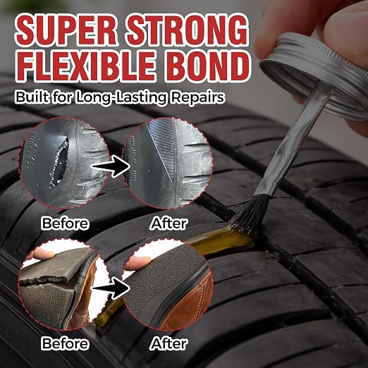 Contact Cement with Brush, Heavy Duty Neoprene Contact Adhesive, Flexible, Strong Bonding, Waterproof Glue for Wood, Leather, Rubber, Laminate & Upholstery – Easy to Use for DIY & Repair (4.16 oz)